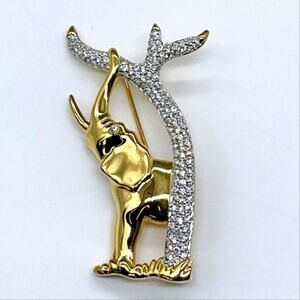 Swarovski Ldt Edition Crystal Elephant Brooch Pin